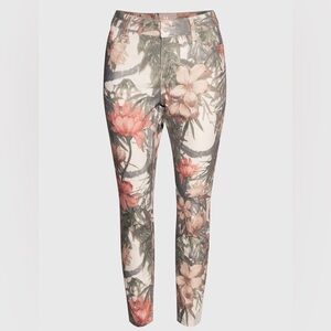 ⭐️Host Pick⭐️ Melanie Lyne Floral Print Slim Leg Jeans  size 14 NWT